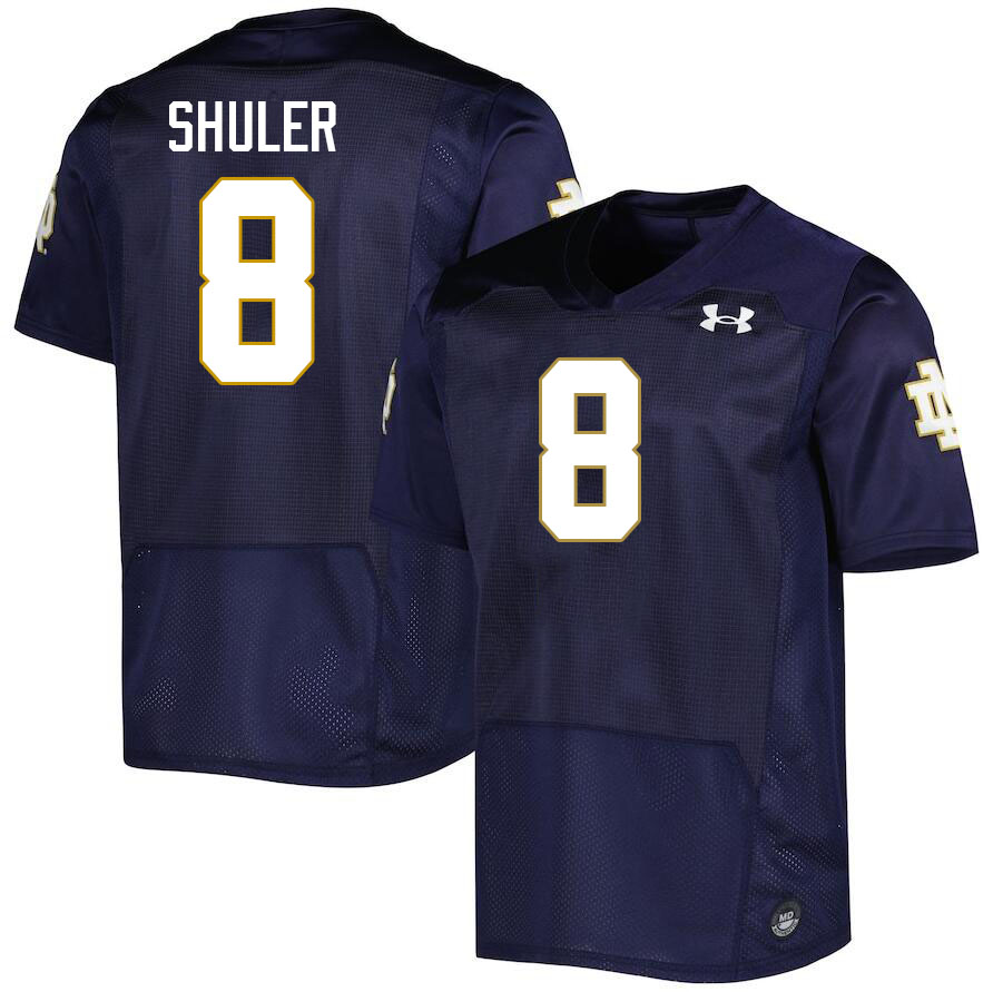 Men #8 Adon Shuler Notre Dame Fighting Irish College Football Jerseys Stitched-Navy